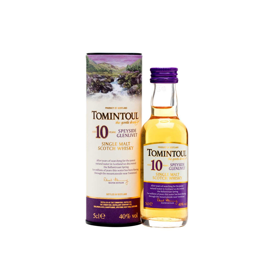 Tomintoul 10 Year Old 40% Single Malt Scotch Whisky 5cl xx