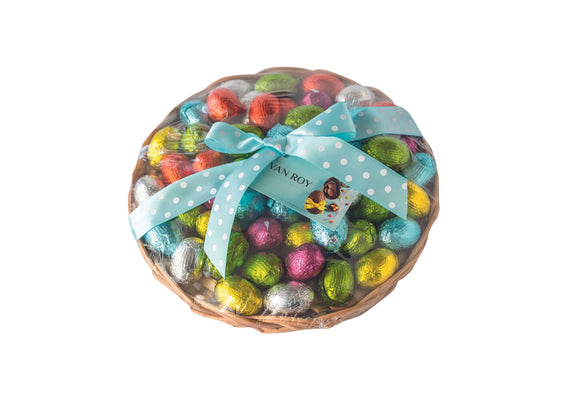 Easter Gift Basket of Belgian Chocolate Mini Eggs